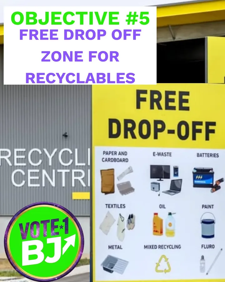 Objective #5: Free drop-off zone for recyclables