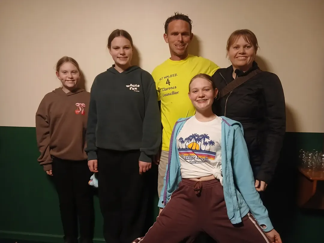 BJ Walker with his wife Ewa and their three daughters
